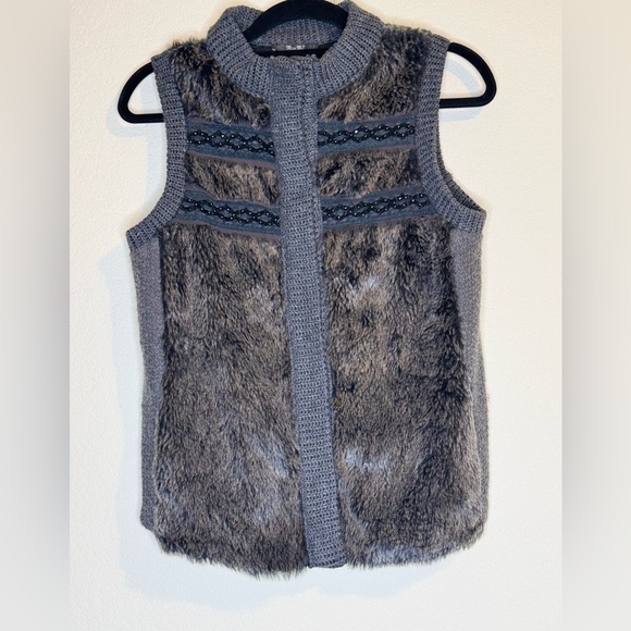 Miss Me Jackets & Blazers - Miss Me Faux Fur Dark Angel Vest